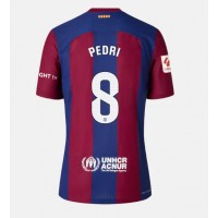 Fotballdrakt Dame Barcelona Pedri Gonzalez #8 Hjemmedrakt 2023-24 Kortermet